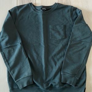 A.P.C. Simple dark green sweatshirt